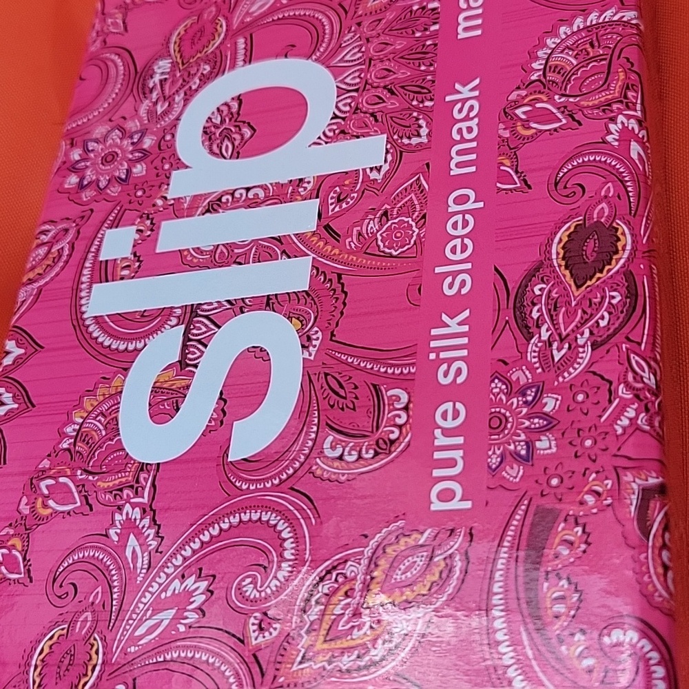 Slip Paisley Pink Sleep Mask. Pure Silk Mask.  Bright Colors